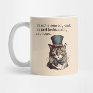 Fashionably Cautious Feline Mug